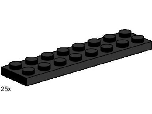 LEGO 2 x 8 Black Plates (3489)