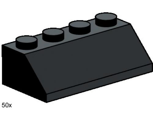 LEGO 2 x 4 Roof Tile Black (3497)