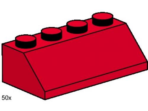 LEGO 2 x 4 Roof Tile Red (3498)