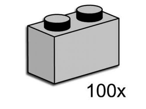 LEGO 1 x 2 Brick Light Gray (3725)
