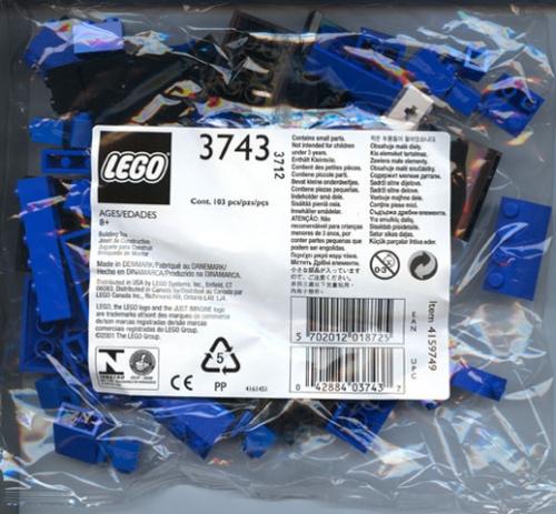 LEGO Locomotive Blue Bricks (3743)