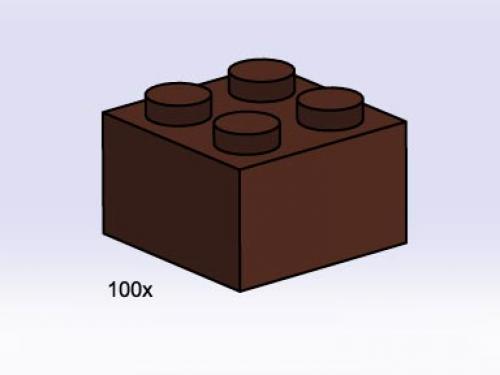 LEGO 2 x 2 Brown Bricks (3753)