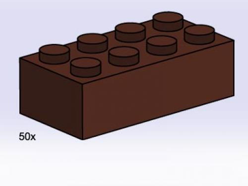 LEGO 2 x 4 Brown Bricks (3754)