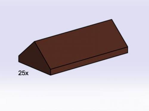 LEGO 2 x 4 Brown Ridge Roof Tiles Steep Sloped (3756)