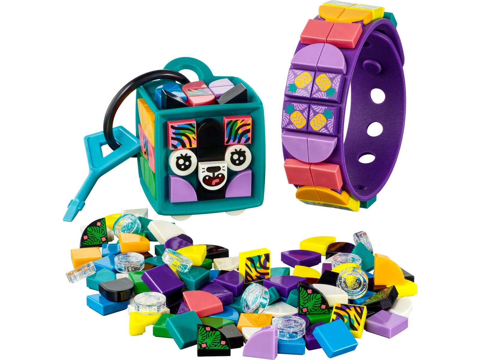 LEGO Pulsera y Adorno para Mochila Tigre Fluorescente (41945)