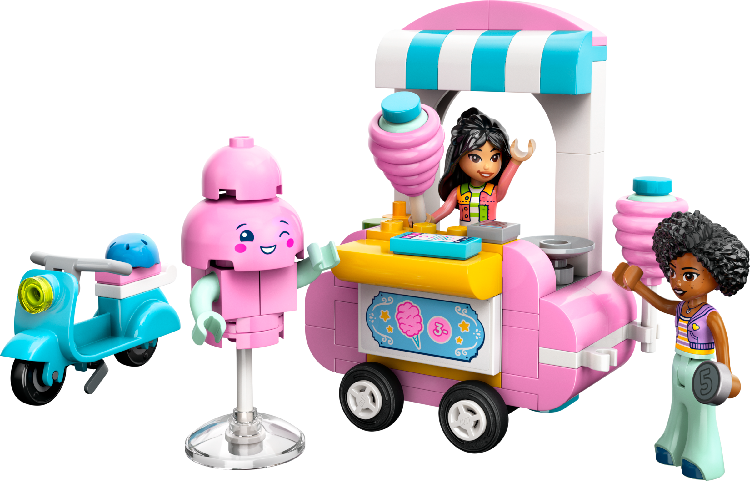 LEGO Puesto de Algodón de Azúcar y Moto (42643)