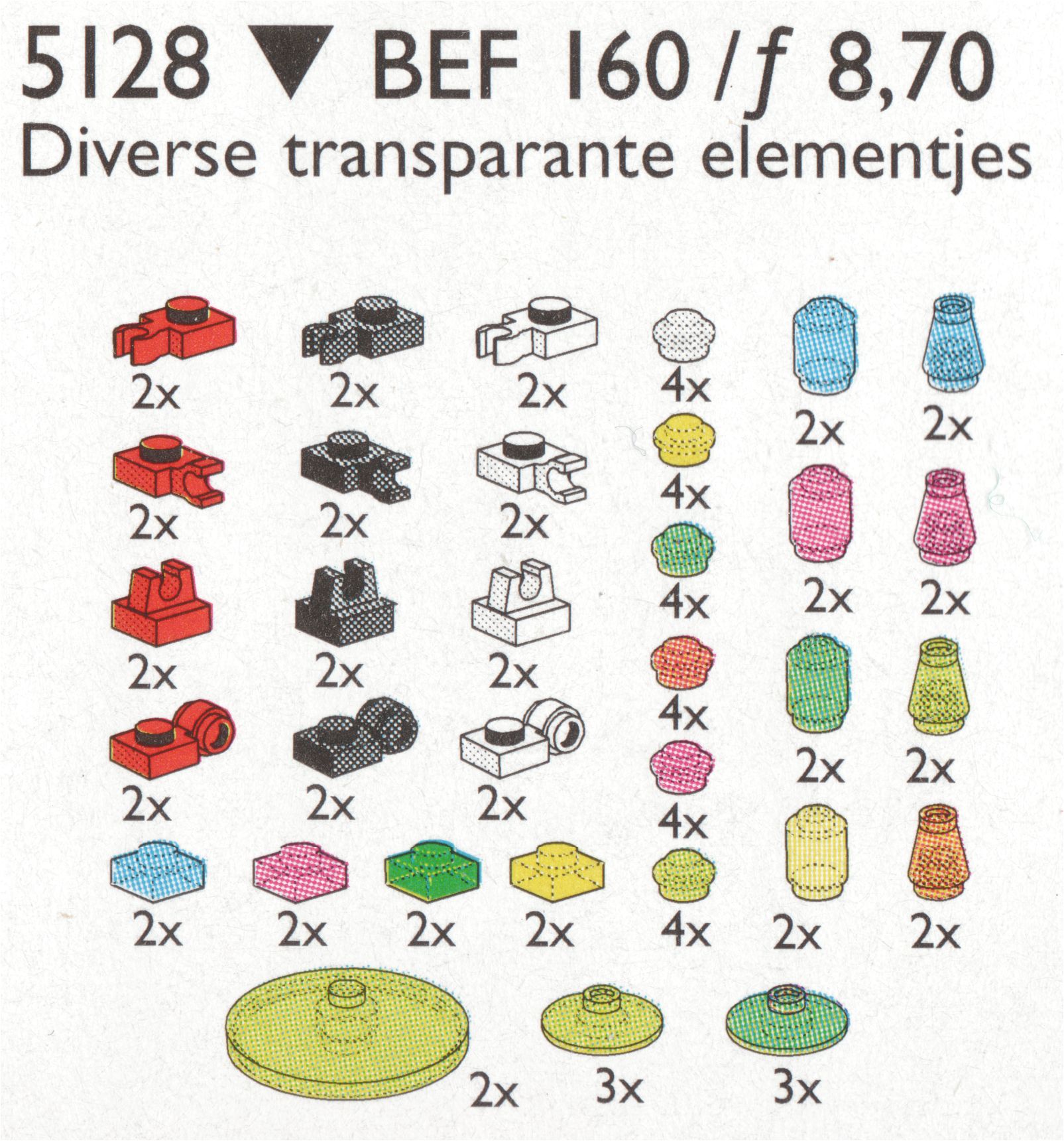 LEGO Transparent Plates, Bricks, Toolholders (5128)