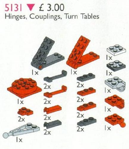 LEGO Hinges, Couplings, Turntables (5131)