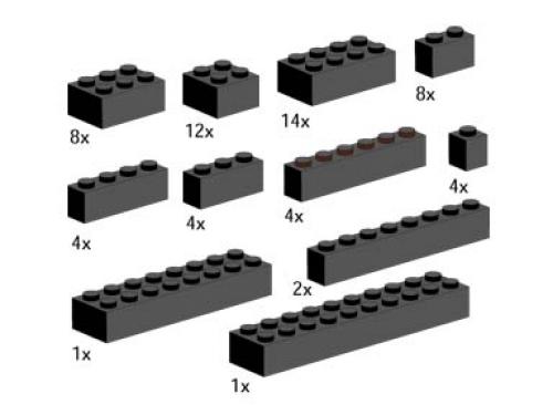 LEGO Bricks, Black (5144)