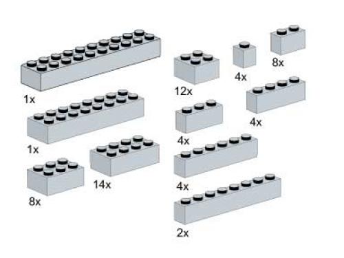 LEGO Bricks, Gray (5145)