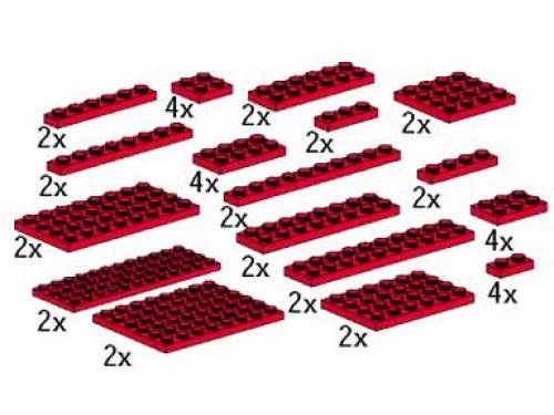 LEGO Plates, Red (5147)