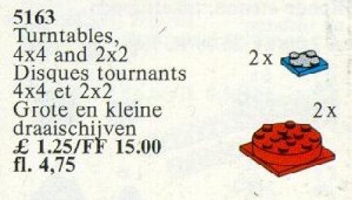 LEGO Turntables, 4 x 4 and 2 x 2 (5163)