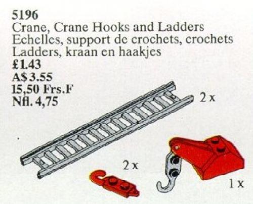 LEGO Crane, Crane Hooks and Ladders (5196)