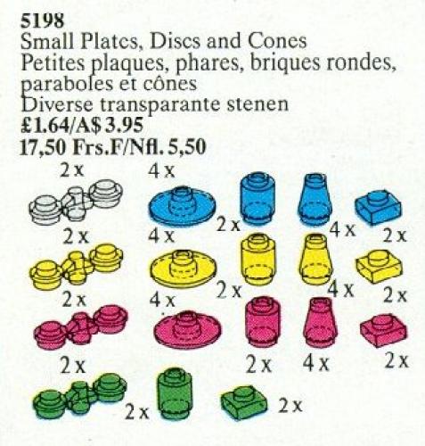 LEGO Small Plates, Disks and Cones (5198)