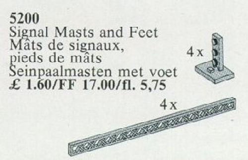 LEGO Signal Masts and Feet (5200)
