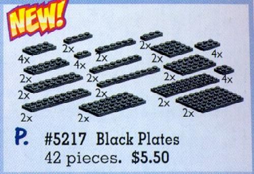 LEGO Black Plates Assorted (5217)