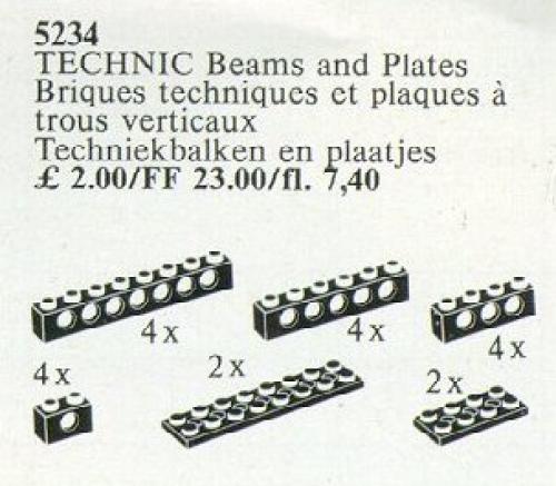 LEGO TECHNIC Beams and Plates {black} (5234)