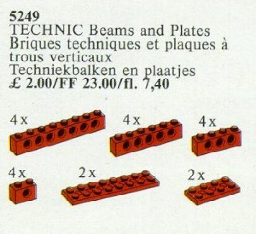 LEGO TECHNIC Beams and Plates [Red] (5249)