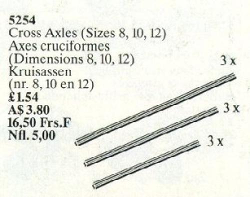 LEGO Cross Axles (Sizes 8, 10, 12) (5254)