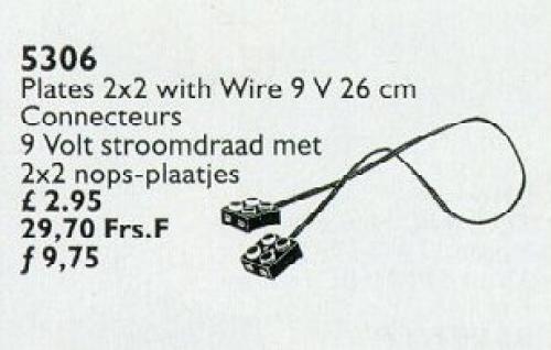 LEGO Plates 2x2 with Wire 9 V 26 cm (5306)