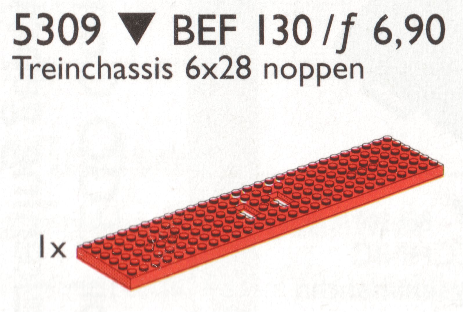 LEGO Wagon Plate, Red (6 x 28) (5309)
