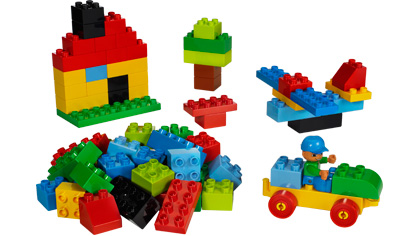 LEGO Large Brick Box - Green Plate (5380-2)