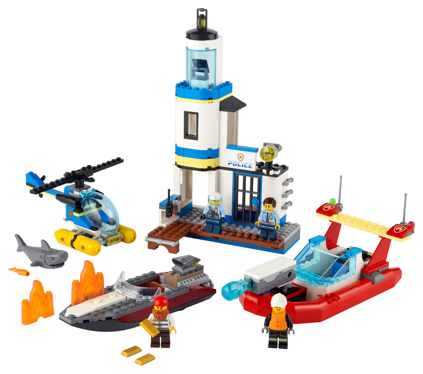 LEGO Policías y Bomberos: Misión en la Costa (60308)