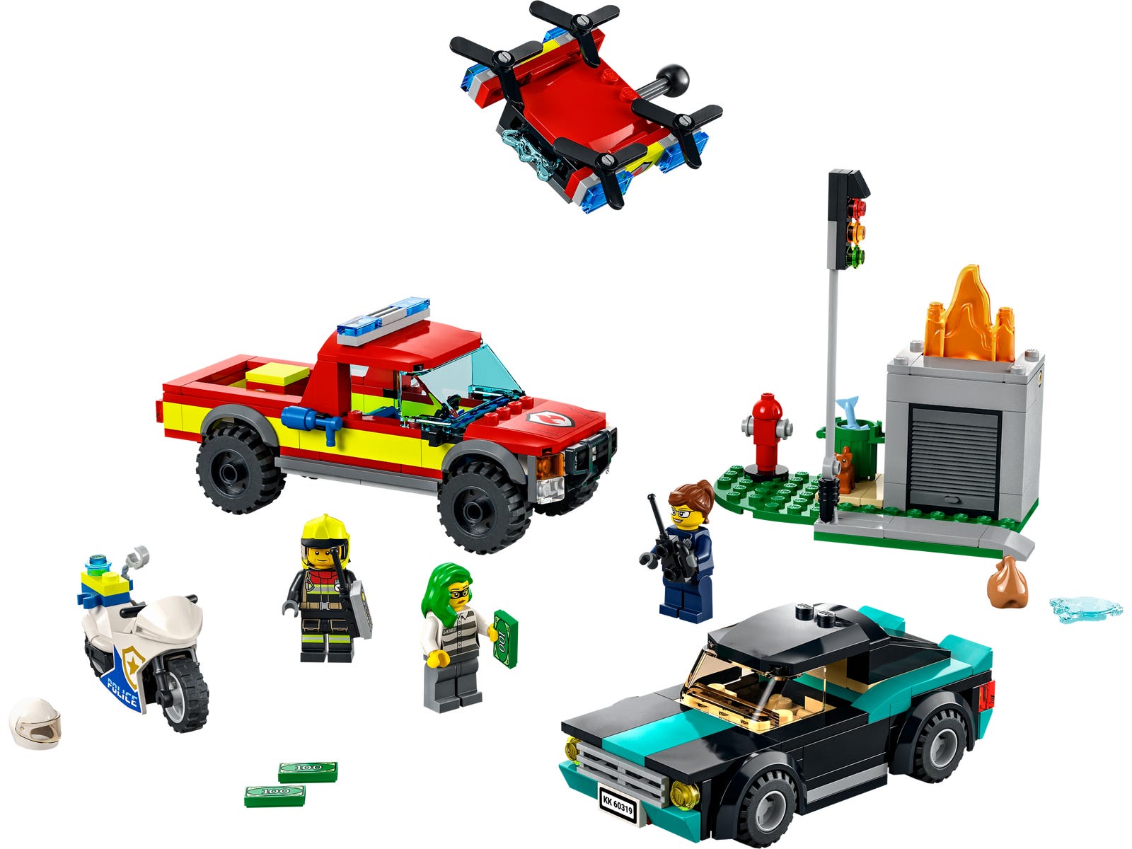 LEGO Rescate de Bomberos y Persecución Policial (60319)