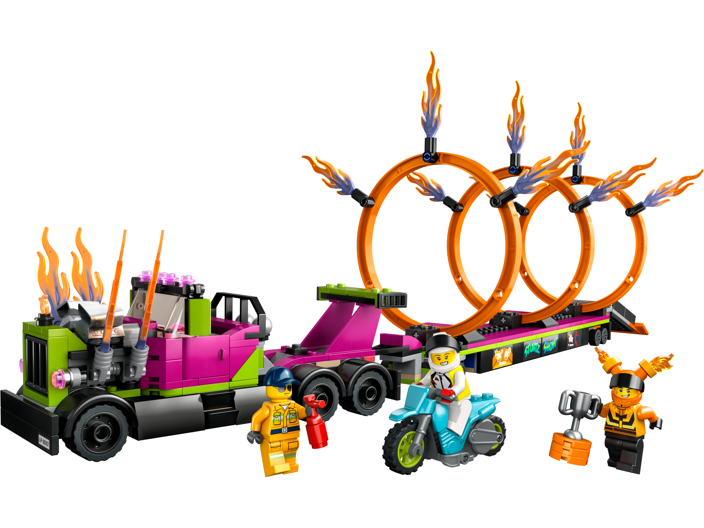 LEGO Desafío Acrobático: Camión y Anillos de Fuego (60357)