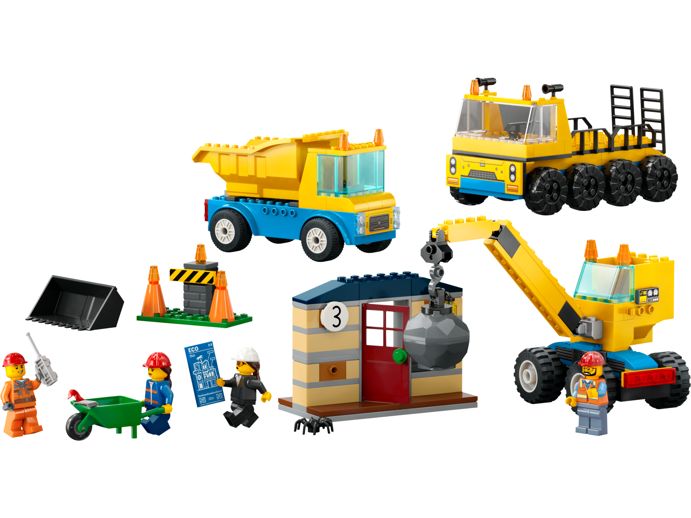 LEGO Camiones de Obra y Grúa con Bola de Demolición (60391)