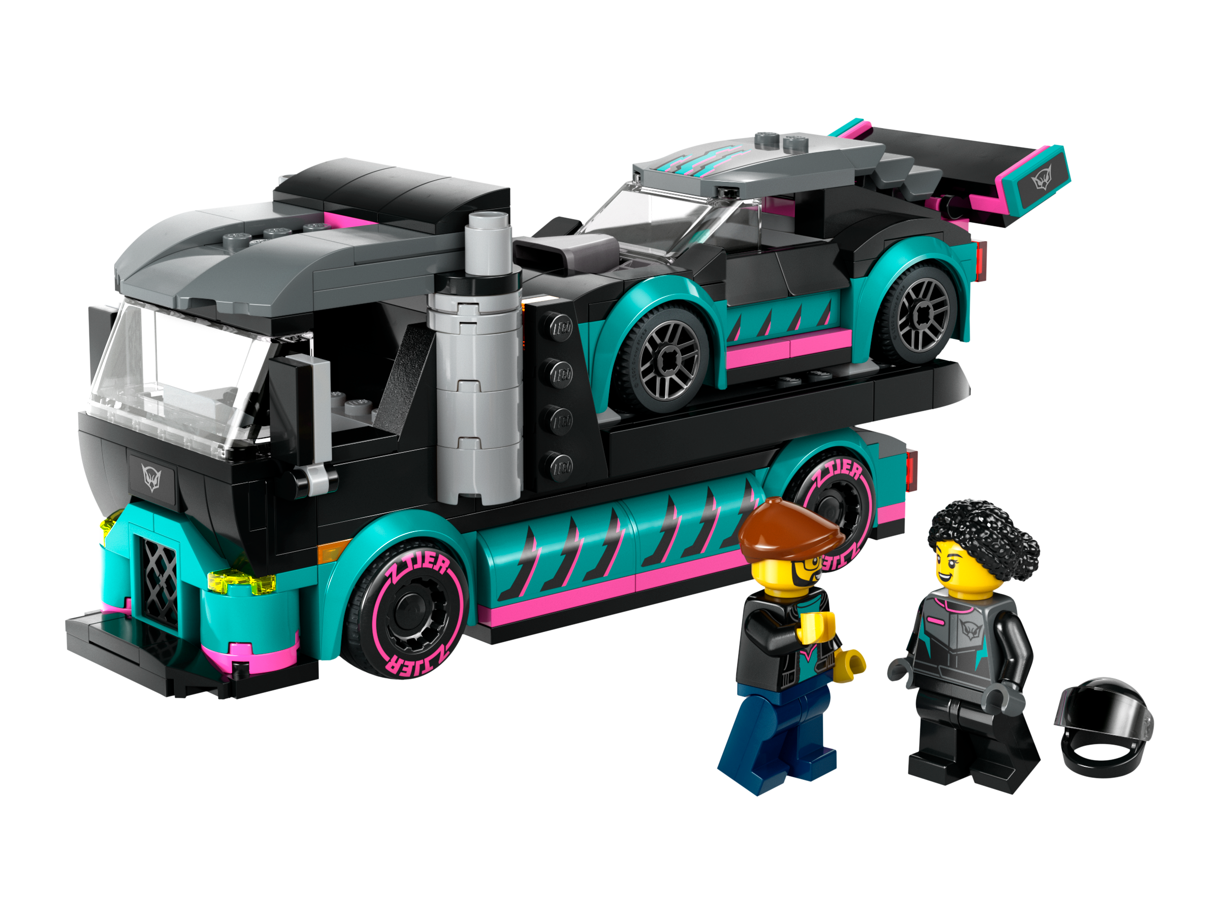 LEGO Coche de Carreras y Camión de Transporte (60406)