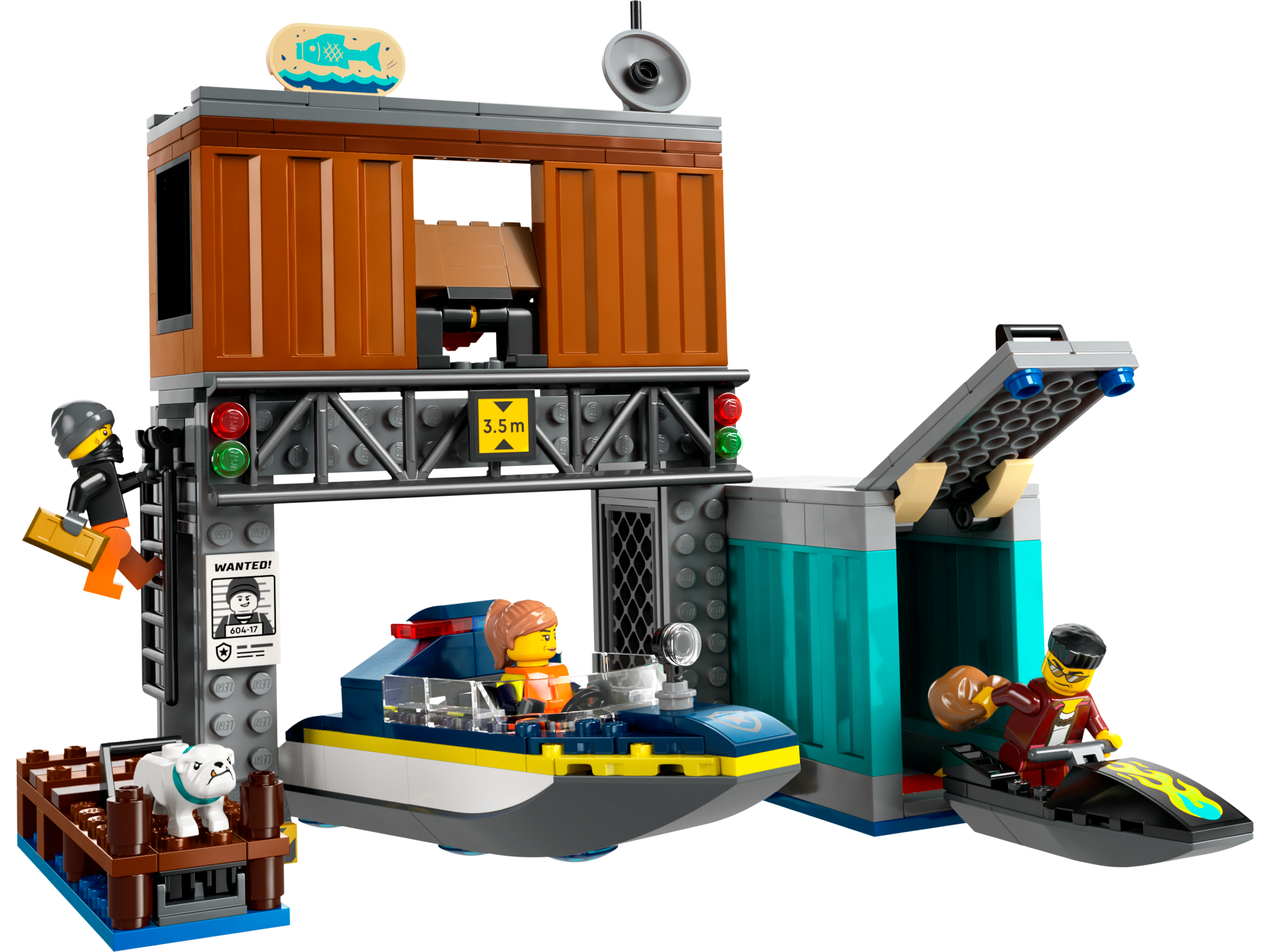 LEGO Lancha de Policía y Guarida de los Ladrones (60417)
