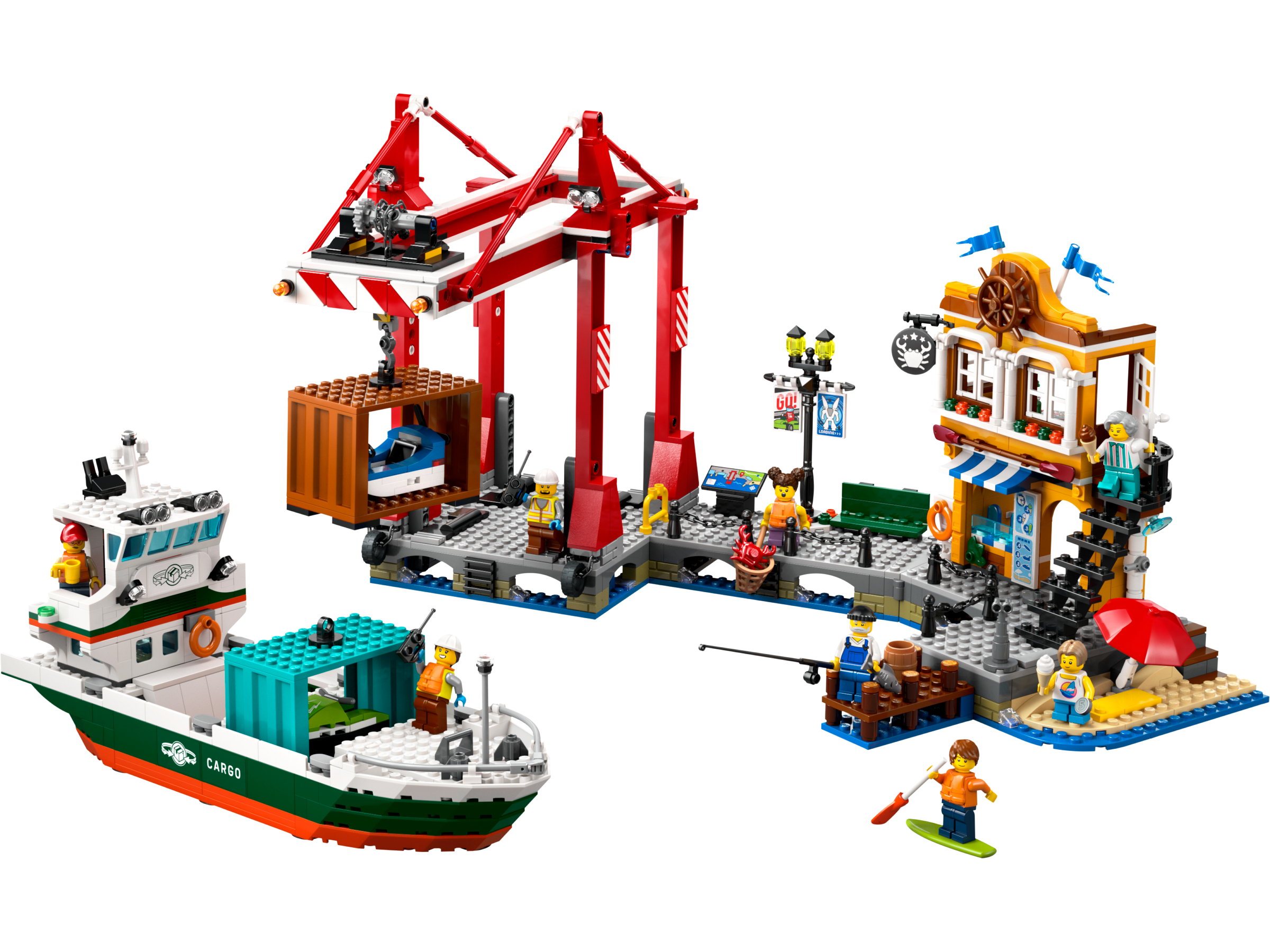 LEGO Puerto Marítimo con Buque de Mercancías (60422)