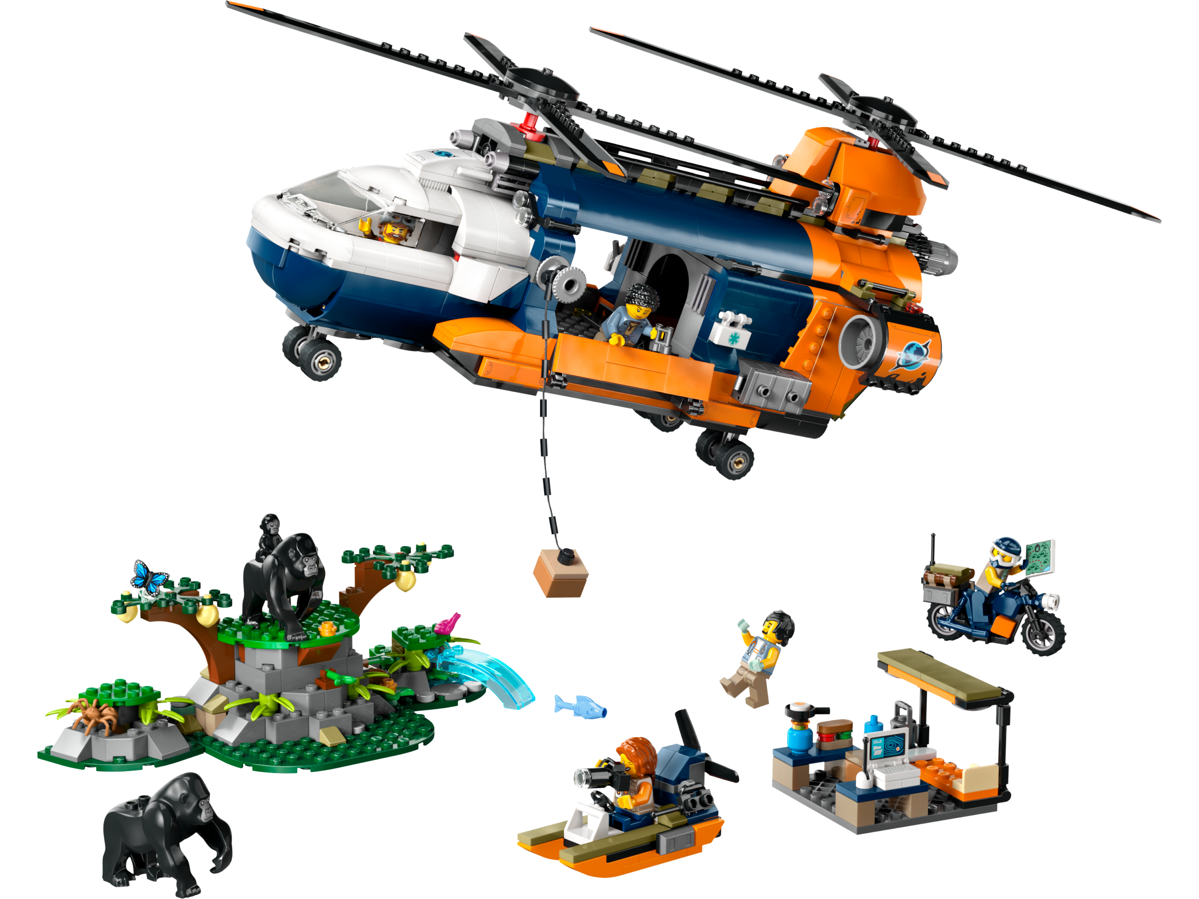 LEGO Exploradores de la Jungla: Helicóptero en Campamento Base (60437)