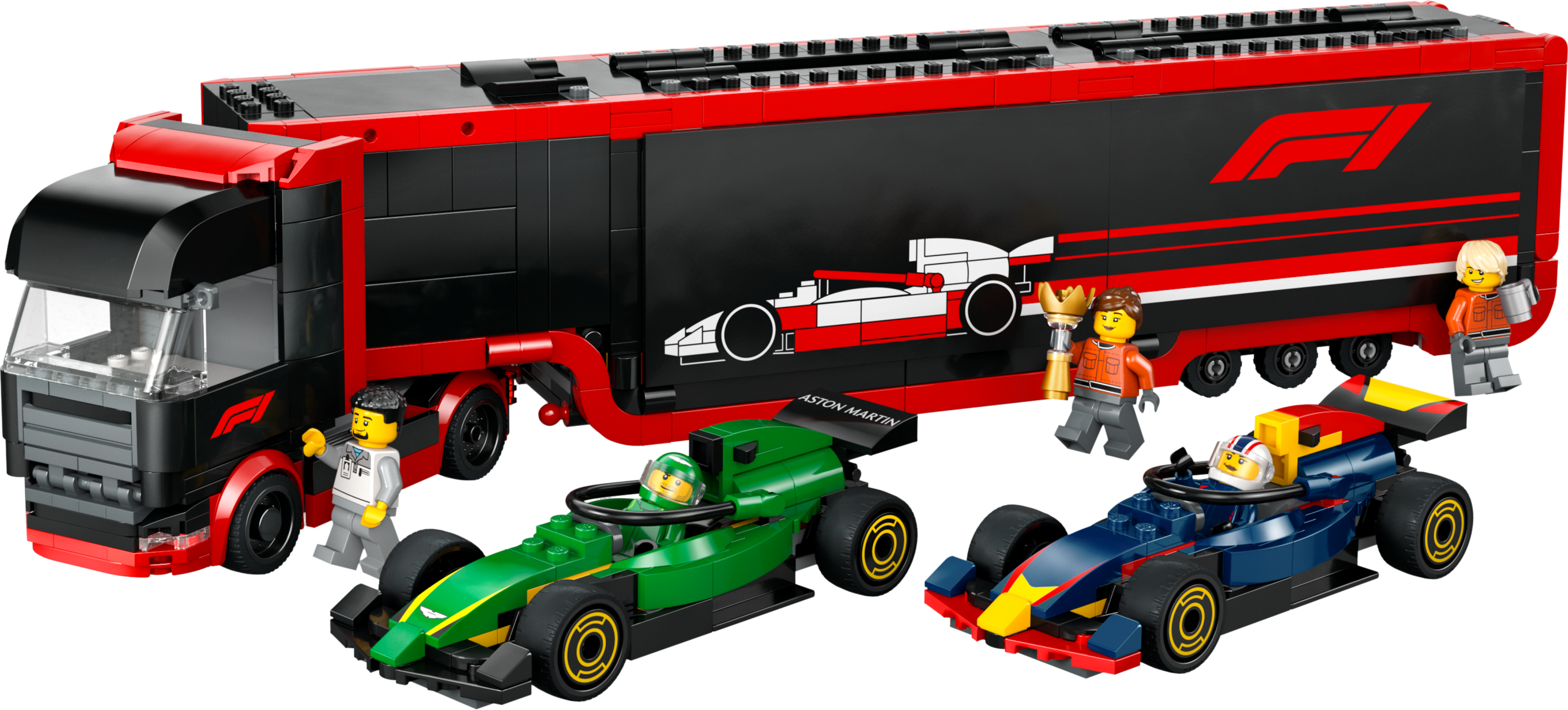 LEGO Camión de F1® con Coches de F1® RB20 y AMR24 (60445)