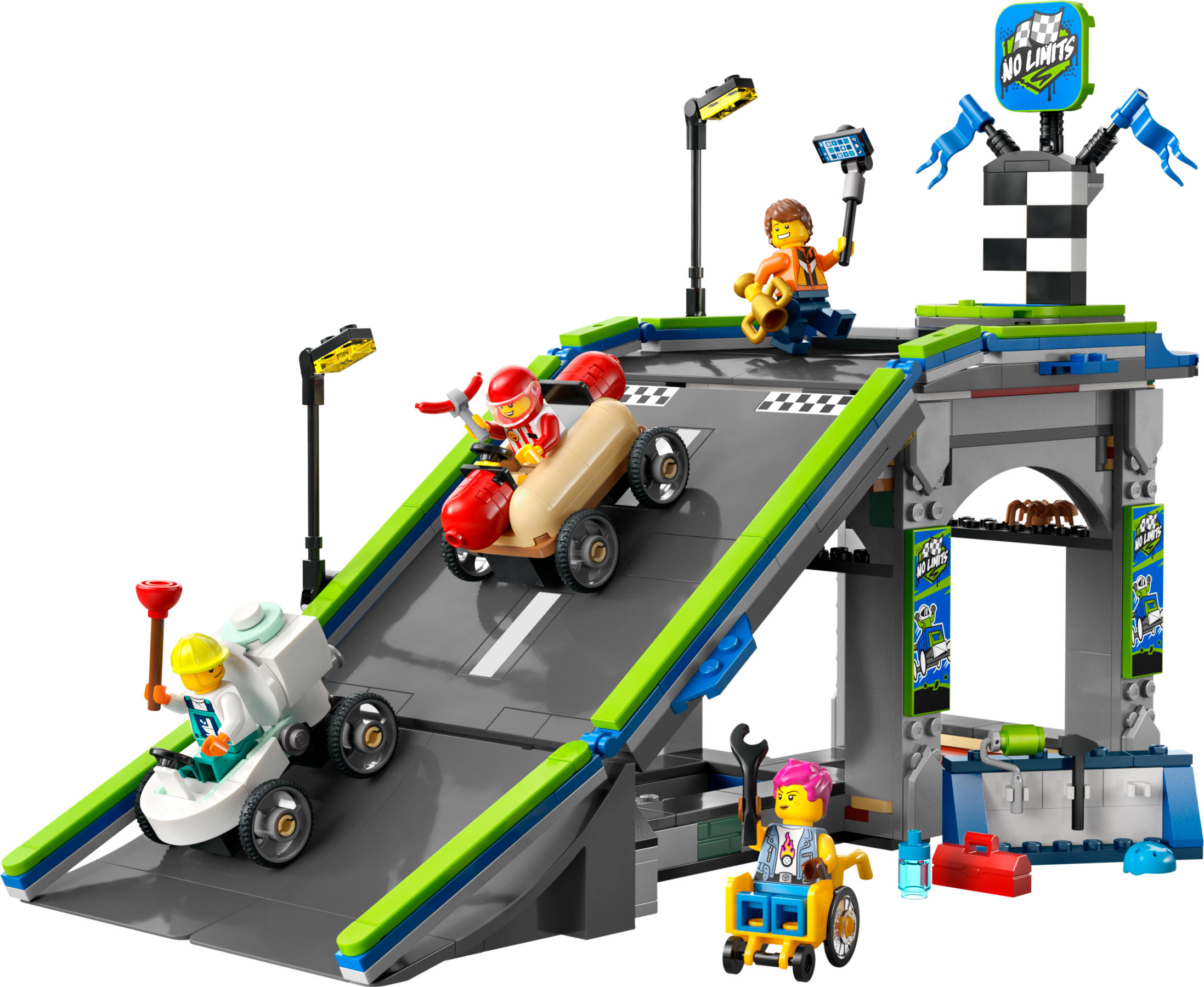 LEGO Sin Límites: Rampa de Aceleración para Coches de Carreras (60460)