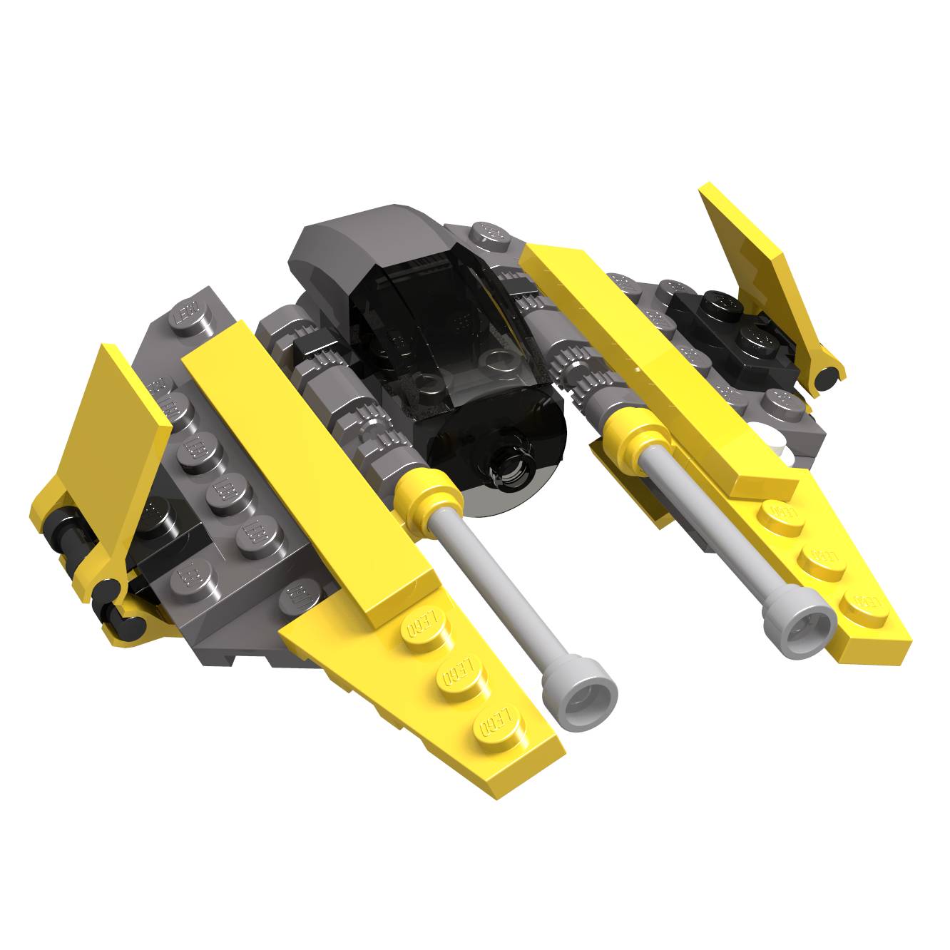 LEGO Jedi Starfighter - Mini - Korean Duracell promo package with 8 AA batteries (6966-2)