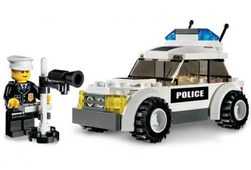 LEGO Police Car (Black Sticker Version) (7236)
