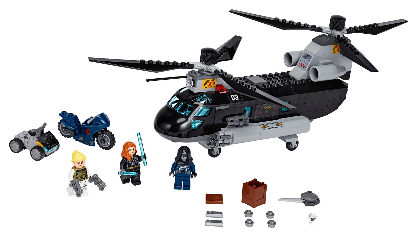 LEGO Persecución en Helicóptero de Viuda Negra (76162)