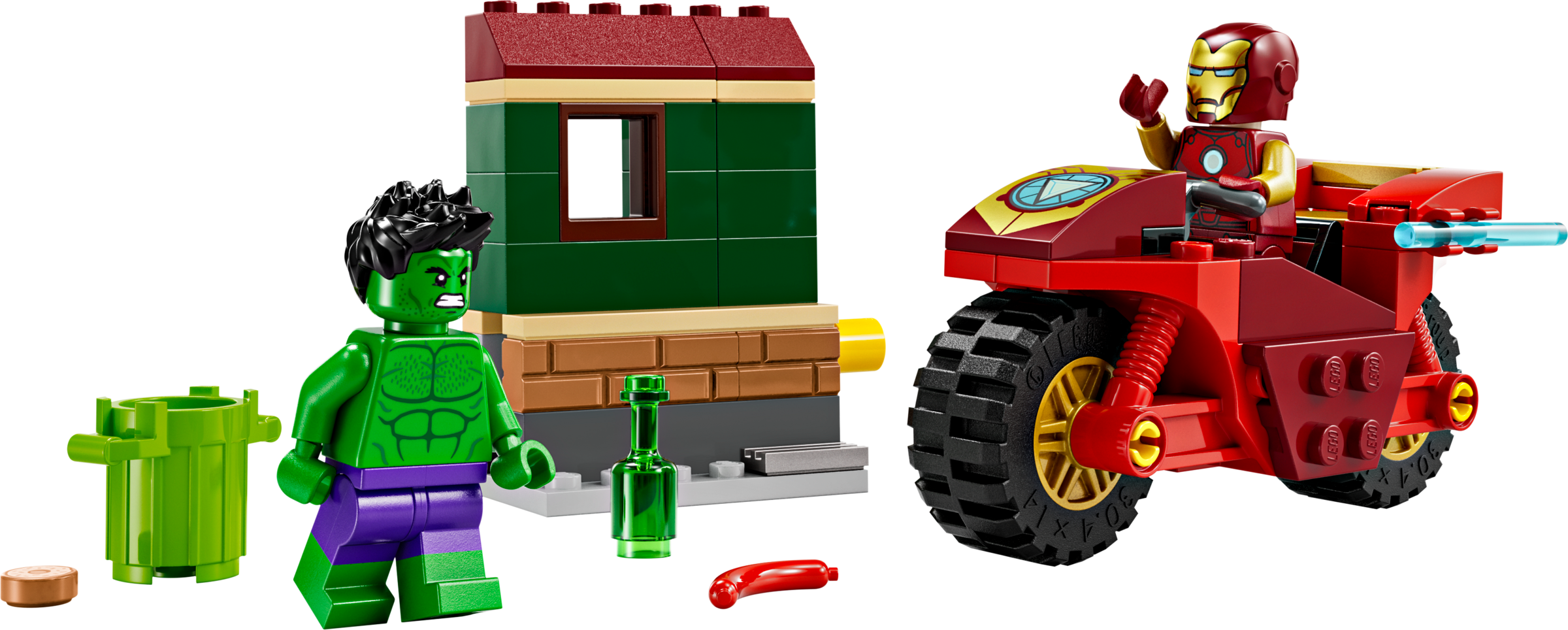 LEGO Iron Man con Moto y Hulk (76287)