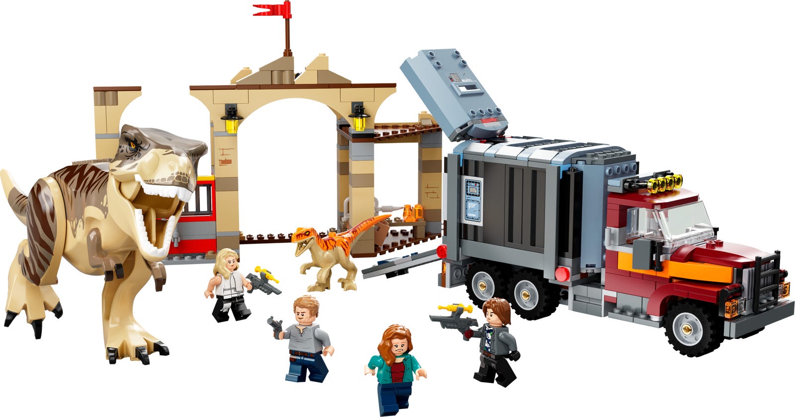 LEGO Fuga de los Dinosaurios T. rex y Atrocirraptor (76948)