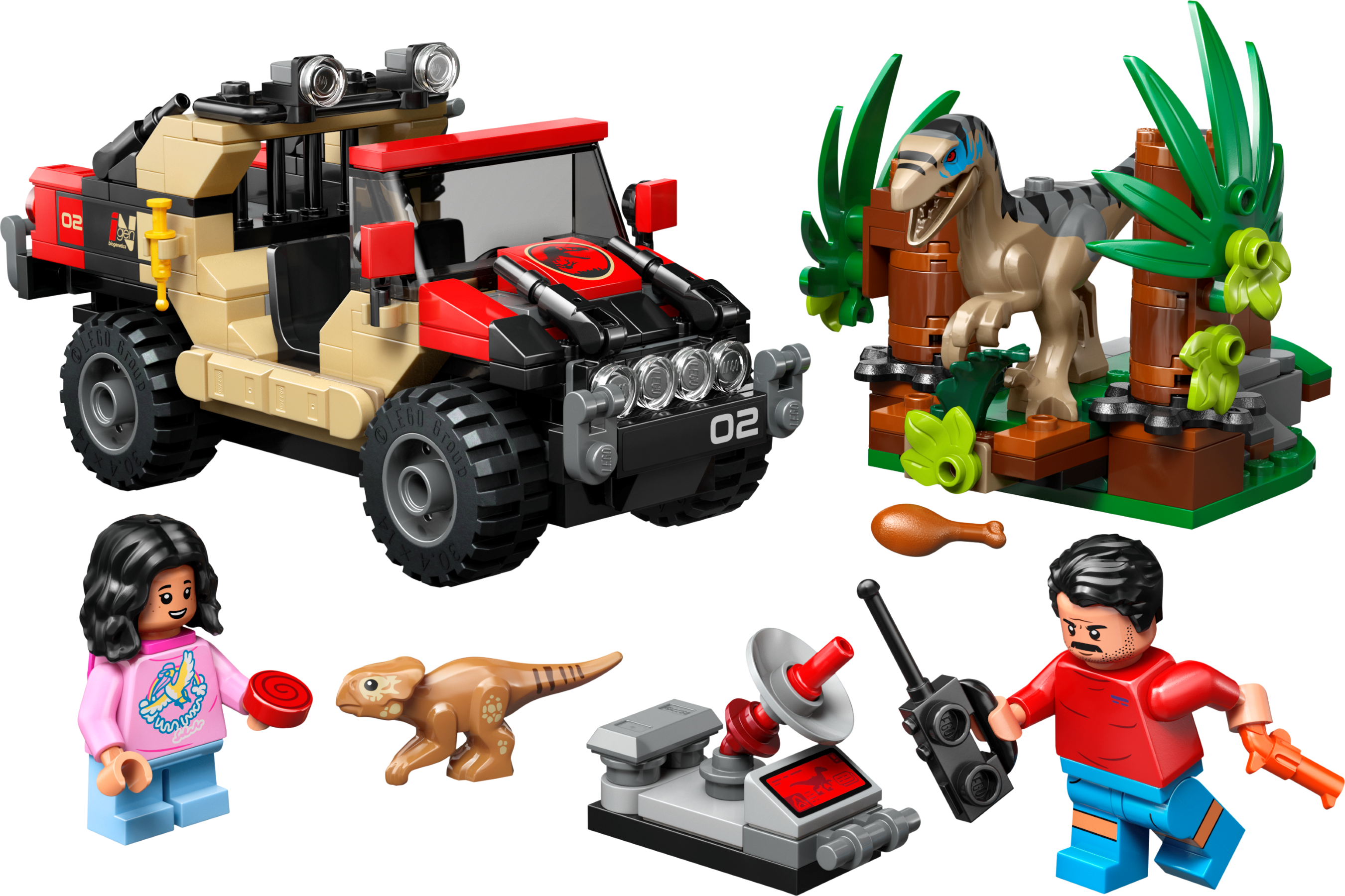 LEGO Huida en Todoterreno y Raptor al Acecho (76972)