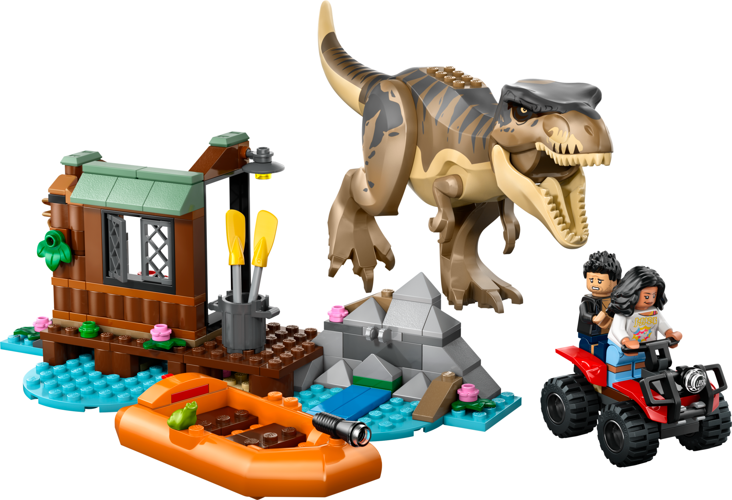 LEGO Huida por el Río y T. rex a la Caza (76975)