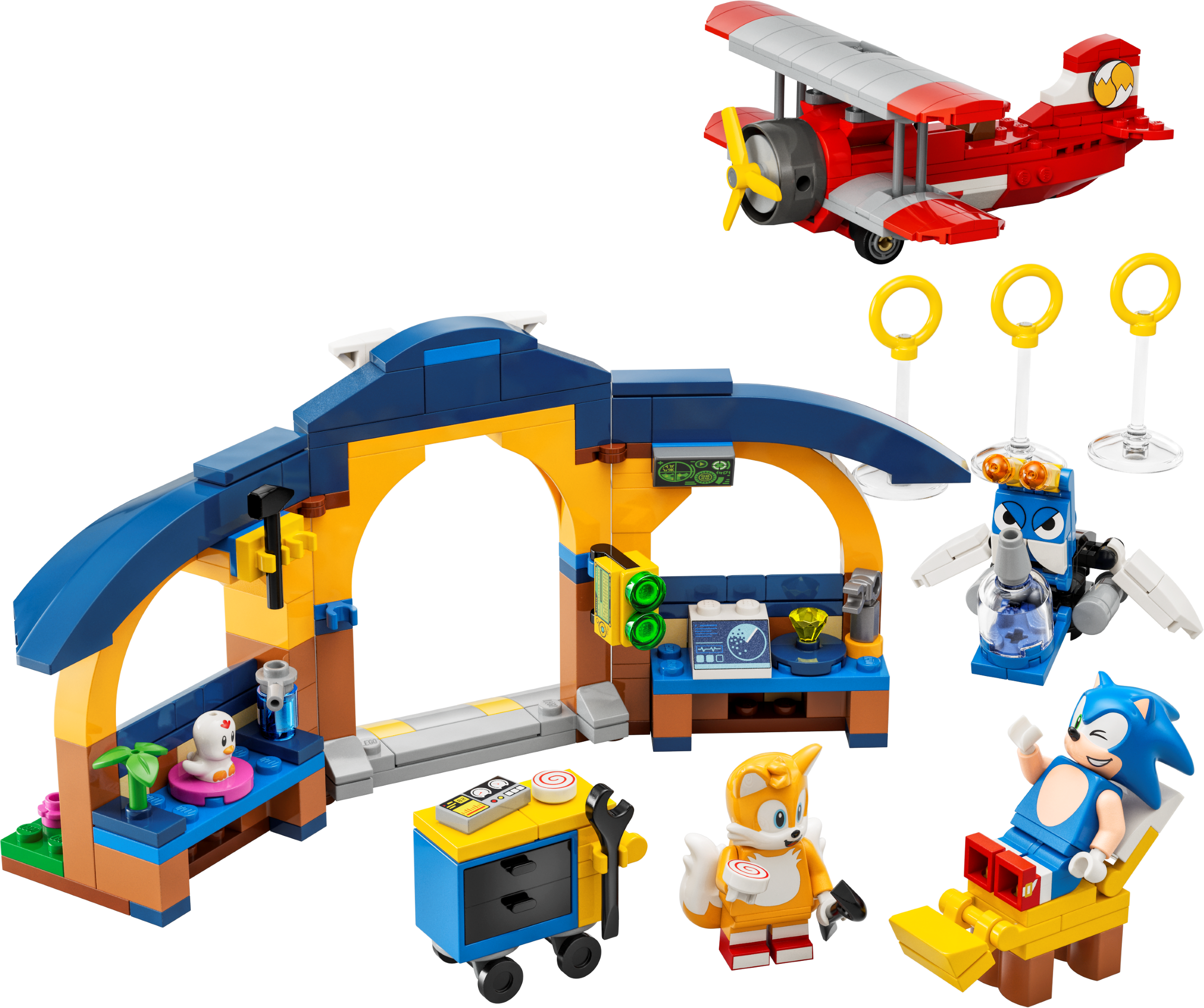 LEGO Taller y Avión Tornado de Tails (76991)