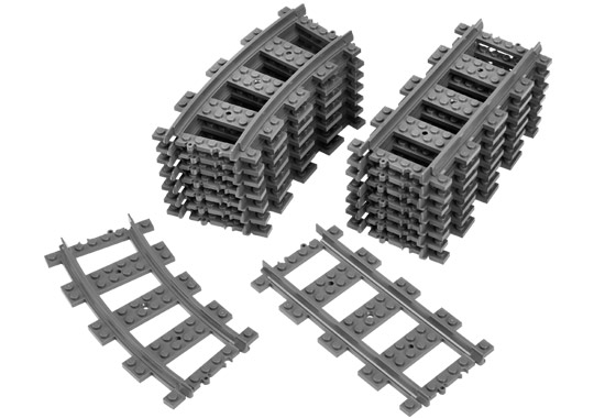 LEGO Straight and Curved Rails for RC Trains (7896)