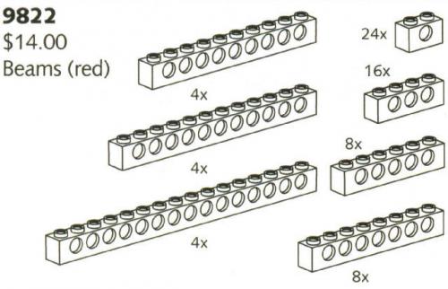 LEGO Beams (Red) (9822)
