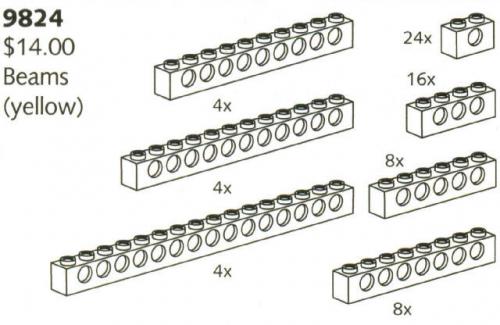 LEGO Beams (Yellow) (9824)