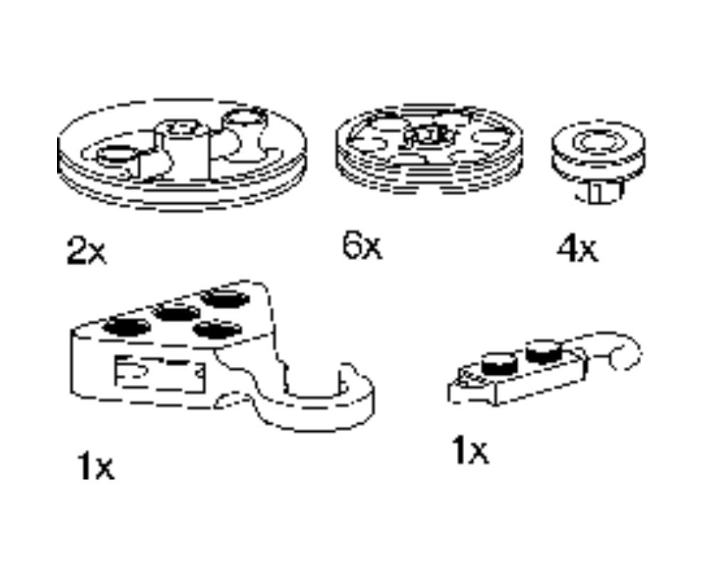 LEGO Assorted Pulleys (9939)