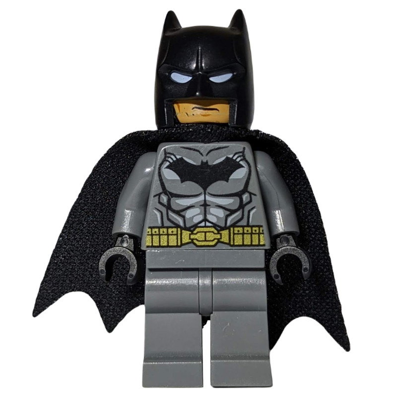 LEGO Batman, Dark Bluish Gray Suit, Black Cape and Cowl, Black Head, Dark Bluish Gray Legs, Small Batman Logo (fig-000010)