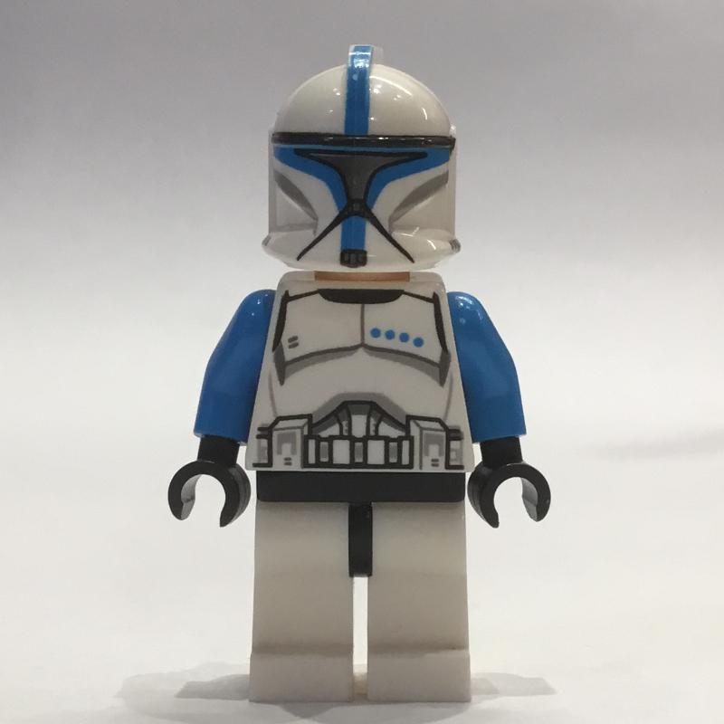 LEGO Clone Trooper Lieutenant, Dark Azure Markings, Plain Legs (fig-000056)